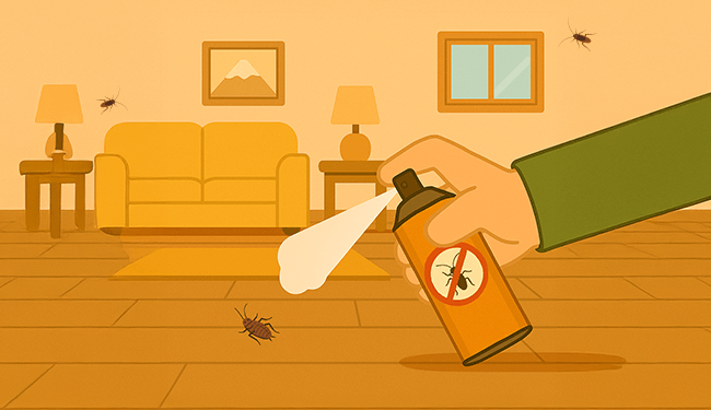 殺虫スプレーによる対応