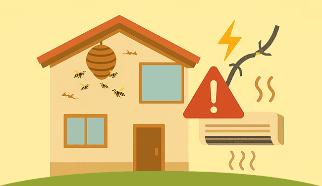 建物の設備被害につながる