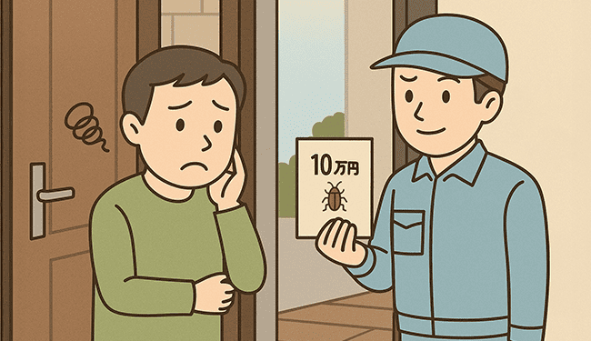 現場で10万円を請求された。