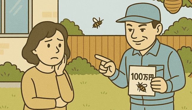 100万円の契約を迫られた。