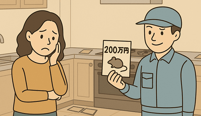 実際は粘着シートを置いただけだった。